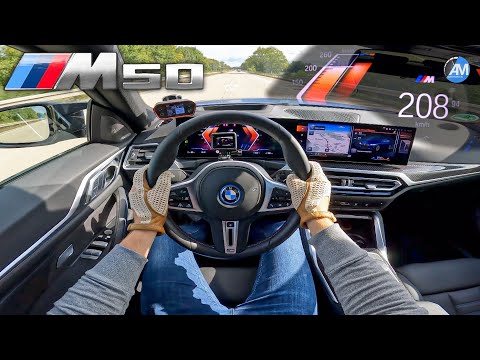 BMW i4 M50 (544hp) | Fast Autobahn Range & Charge⚡️🔋 | by Automann in 4K