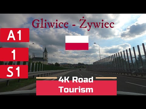 Driving Poland: A1-DW935-DK1-S1 Gliwice - Bielsko-Biała - Żywiec - 4K scenic drive into The Beskids