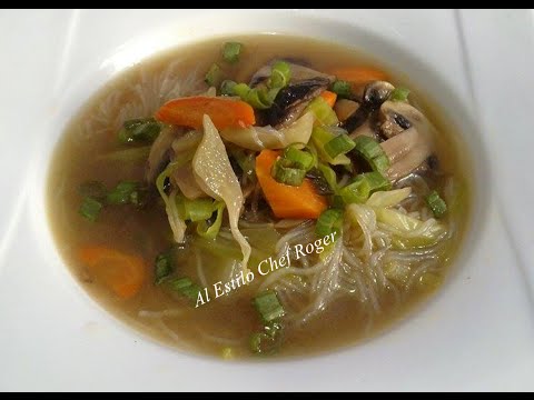 SOPA DE FIDEO, ORIENTAL, recetas de comida china Video