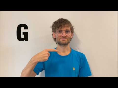 アルファベット（指文字）G