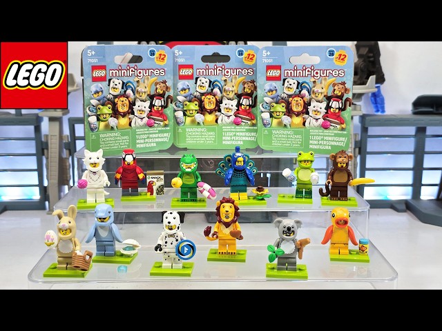 Vídeo relacionado con Lego Minifiguras Serie 28 con 12 figuras: juego completo de minifiguras Lego serie 71051 animales (incluye azulejos impresos)