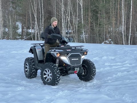 Powerland Xplore electric ATV gliding through the Norwegian snow !