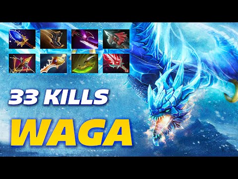 Waga Mid Winter Wyvern 33 KILLS 8 slotted Monster - Dota 2 Pro Gameplay [Watch & Learn]