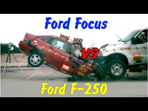 Новые краш тесты Ford Focus Vs Ford F 250