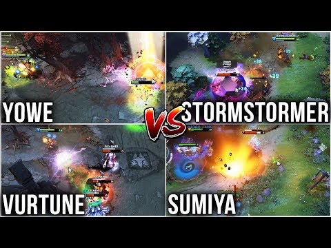 BEST PUB INVOKER IN DOTA 2 - Yowe vs Vurtune vs Sumiya vs StormStormer - EPIC Wombo Combo Battle