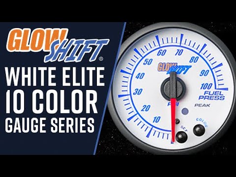 GlowShift | White Elite 10 Color Gauge Series for Cars and Trucks