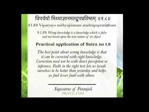 1.8 - Sage Patanjali’s Yogasutras - Practical application