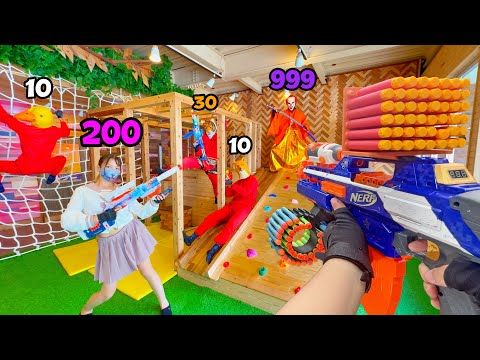 Nerf War | Amusement Park Battle 132(Nerf First Person Shooter)