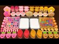 PINK VS GOLD Mixing Random Into GLOSSY Slime Satisfying Slime Video 332
