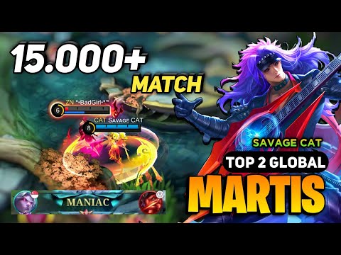 15.000+ MATCH! Exp  Lane Martis Best Build 2023 [ Martis Top Global Gameplay ] Mobile Legends