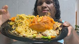 ALMOÇO NORDESTINO FEIJÃO COM CARNE Quiabo abóbora e maxixi 