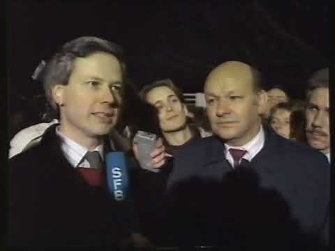 ARD - Fragment Tagesschau und Liveschaltung vor dem Mauerfall (9.11.1989)