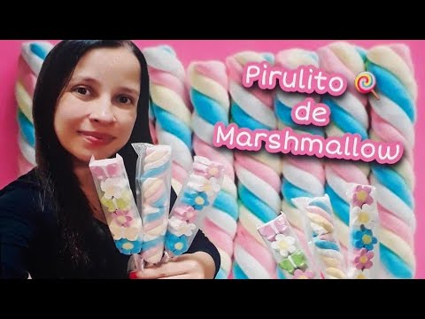 Pirulito de Marshmallow #pirulito #marshmallow #doce #festainfantil #decoração