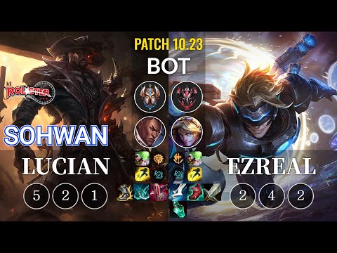 KT SoHwan Lucian vs Ezreal Bot - KR Patch 10.23