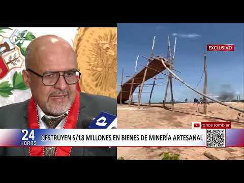 Fiscalía destruye bienes por más de S/ 18 millones vinculados a la minería ilegal en Madre de Dios