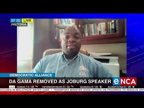 Democratic Alliance Da Gama removed as Joburg speaker