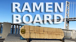 RAMENBOARDING 🍜 Making an electric skateboard from ramen noodles