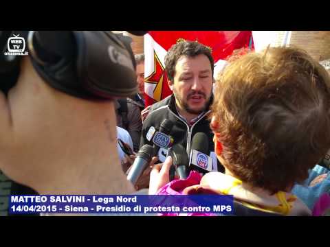 SALVINI A SIENA, DAVANTI A MPS: 