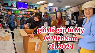 Việt kiều tấp nập gửi tiền gửi đồ về Việt Nam cho gia đình ăn tết 2024