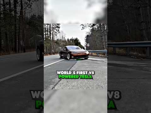 The World‘s First V8 Powered Tesla 😱 @RichRebuilds