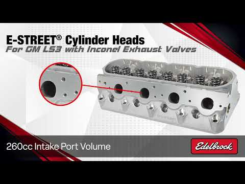 E-STREET® FOR GM LS3 WITH INCONEL EXHAUST VALVES