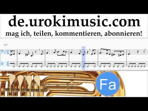 Tubaunterricht Greensleeves Noten Lernen Teil#2 um-b995