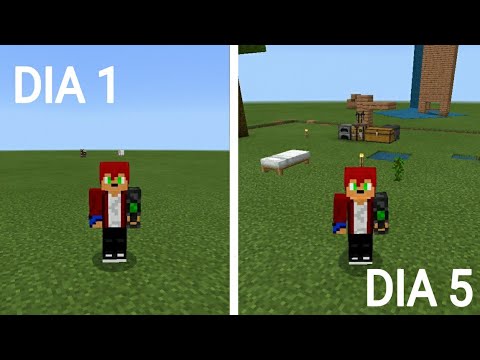 SOBREVIVENDO 100 DIAS EM UM MUNDO PLANO NO MINECRAFT SÓ COM UM BAÚ BÔNUS | DIA 1 AO 5