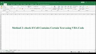 How to check If Cell Contains Certain Text in Excel