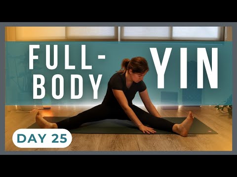 Evening Yin Yoga for Sleep Full-Body Stretch | Bedtime Yin Yoga Challenge Day 25