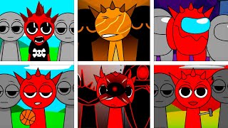 Incredibox Sprunki ALL Raddy (Red) in Random Different Mods