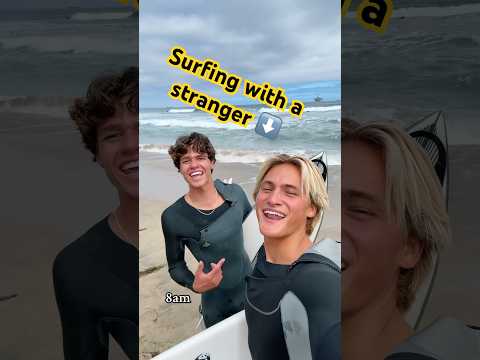 Surfing with a stranger 😳😱