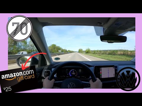 VW T-Cross GOAL 1.0 TSI Top Speed Drive on the German Autobahn POV by AutobahnPOV + Amazon Gift Card