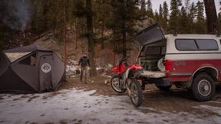 Solo Winter Sauna Camping & Dirt Biking