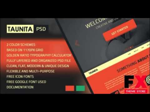 Preview Taunita - One Page Portfolio Parallax PSD Template T
