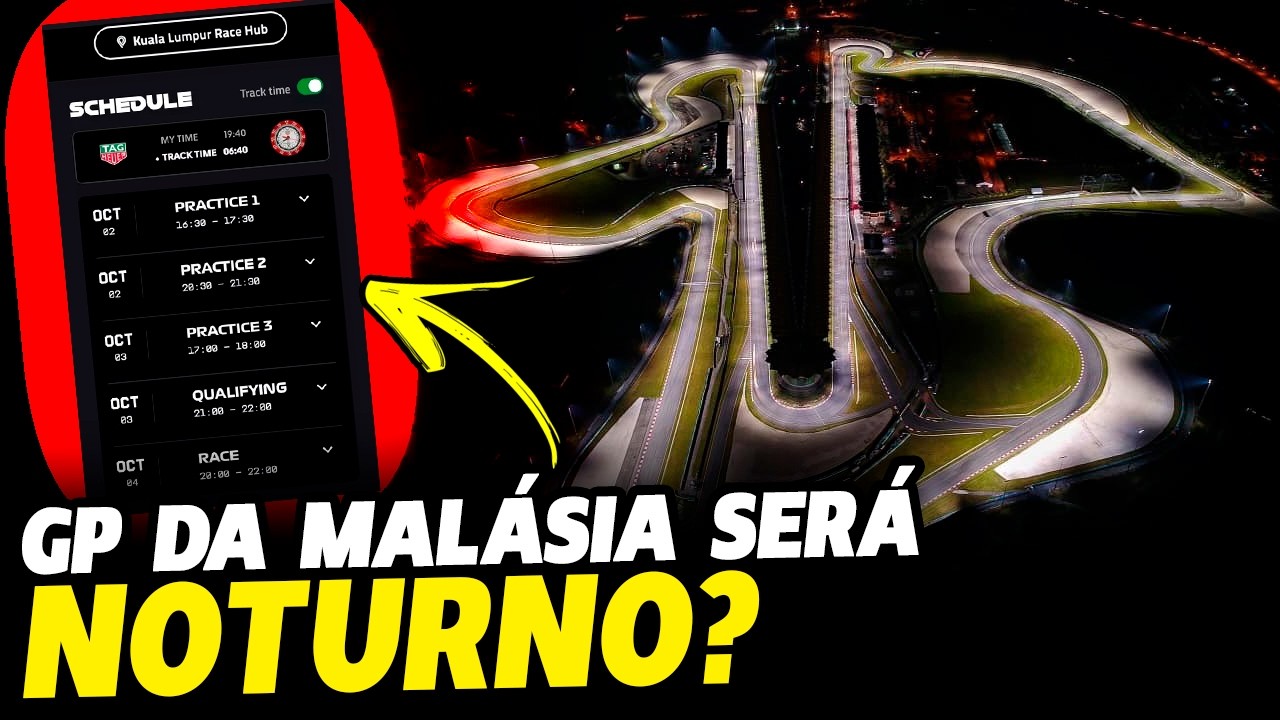 GP DA MALÁSIA SERÁ NOTURNO? APP DA F1 REVELA SURPRESA BOA E CIRCUITO SE PRONUNCIA | FÓRMULA 1