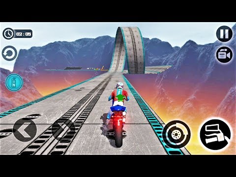 Impossible Motor Bike Tracks 3D New red Bike Unlocked -Best Android Gameplay HD