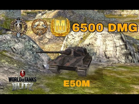 Ace tanker 6500 damage on E50M /// WoT Blitz