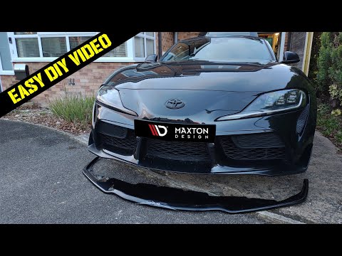 How to install the Maxton V2 front splitter on the 2021 Toyota Supra A90