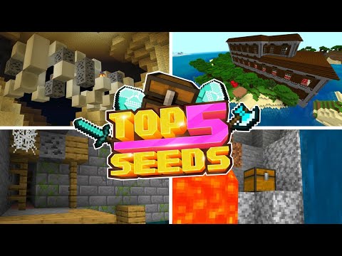 Minecraft Bedrock | TOP 5 BEST SEEDS | Mansion by the Sea! (PE, Xbox, PS4, Switch & W10)