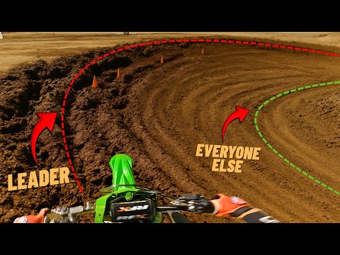 Racing Dirt Bikes but Leader Takes the Worst Line