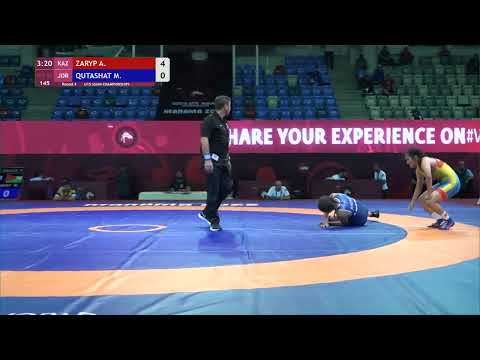 Round 4 WW - 58 kg: A. ZARYP (KAZ) v. M. QUTASHAT (JOR)