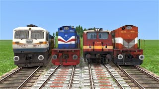 Trains Crossing on Bumpy railroad tracks | Railroad Crossing indian railways train simulator 2021