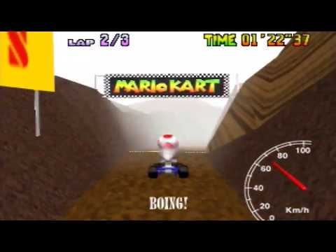 Mario Kart 64 - Choco Mountain lap 38.14 (PAL)