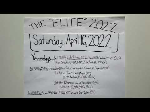 The "Elite": Saturday, April 16, 2022