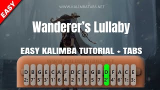 Wanderer’s Lullaby - Adriana Figueroa(short) Kalimba Tutorial + Tabs [EASY]