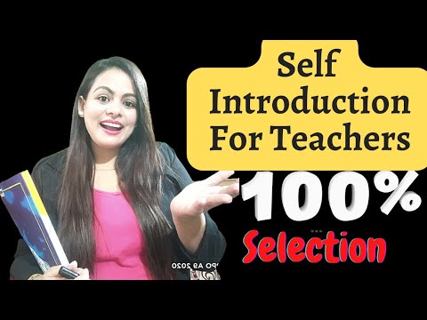 Self introduction for teachers interview || Teacher self introduction - Freshers & Experience