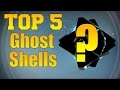 Destiny Top 5 Ghost Shells In The Game In My Opinion