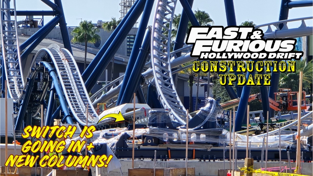 Universal Orlando Resort Fast & Furious: Hollywood Drift Roller Coaster Construction Update 7.8.26