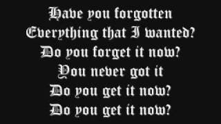 Avril Lavigne &quot;Forgotten&quot; Lyrics  {{{SaD soNgS}}}
