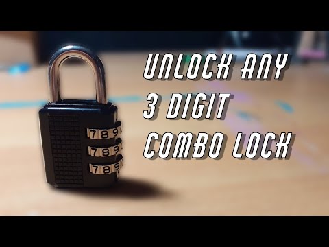 How To Unlock ANY 3-DIGIT COMBO LOCK in 1 minute!